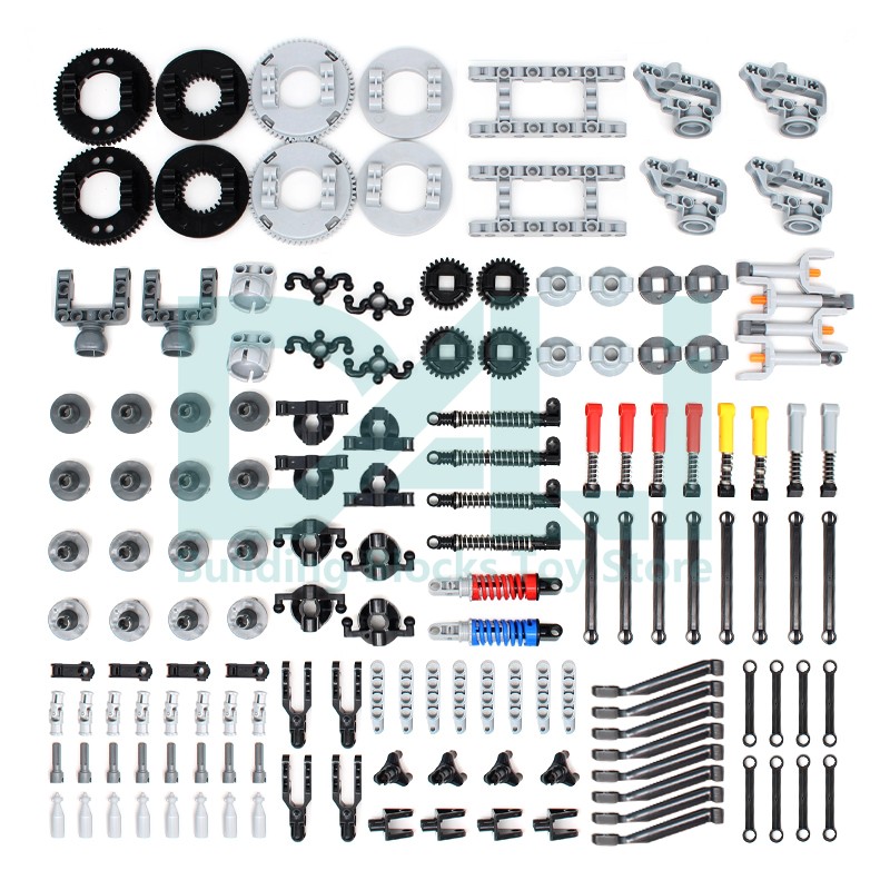 Tech Gear Accessories - 148 Piezas MOC, Piezas Técnicas, Engranajes,