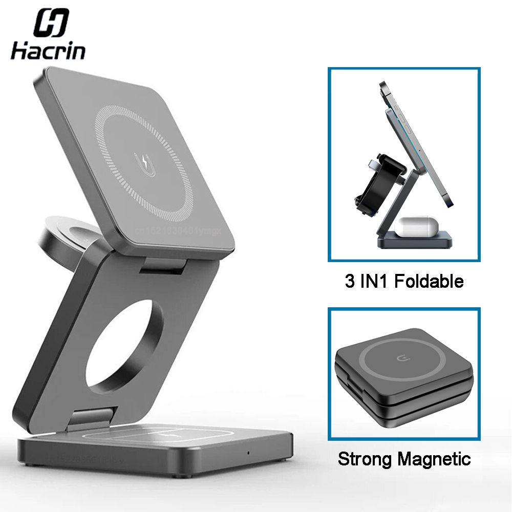 Wireless Charger 3 In 1 - Cargador inalámbrico 3 en 1 estación