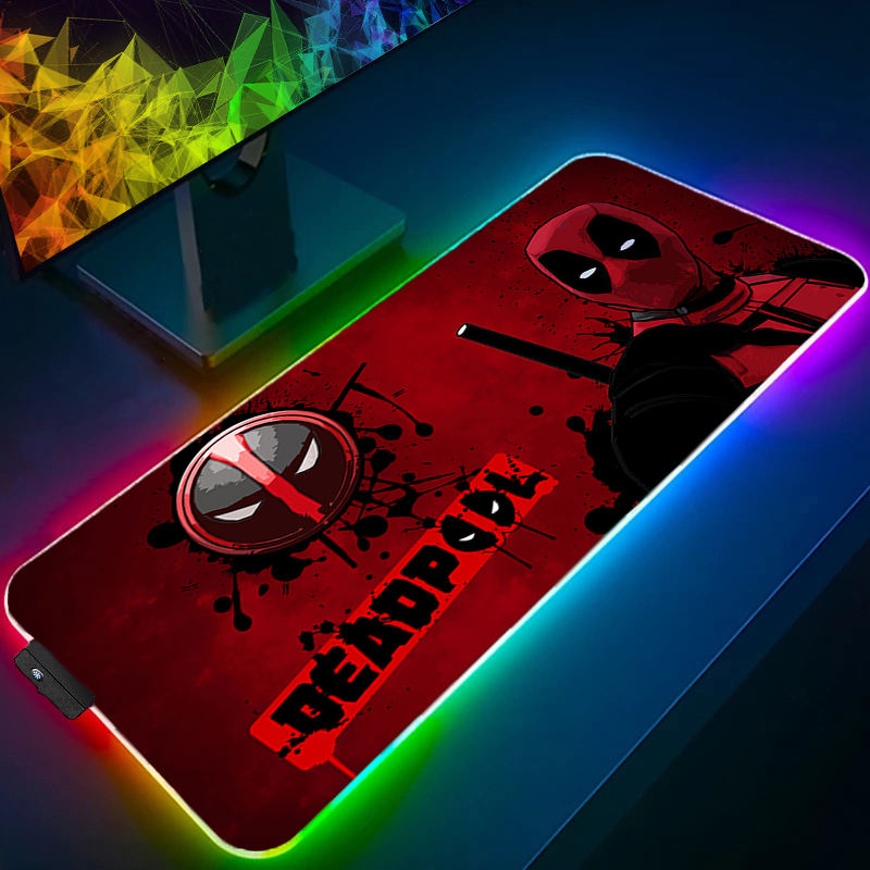 Tech Accessories For Desk - Alfombrilla de ratón LED para videojuegos,