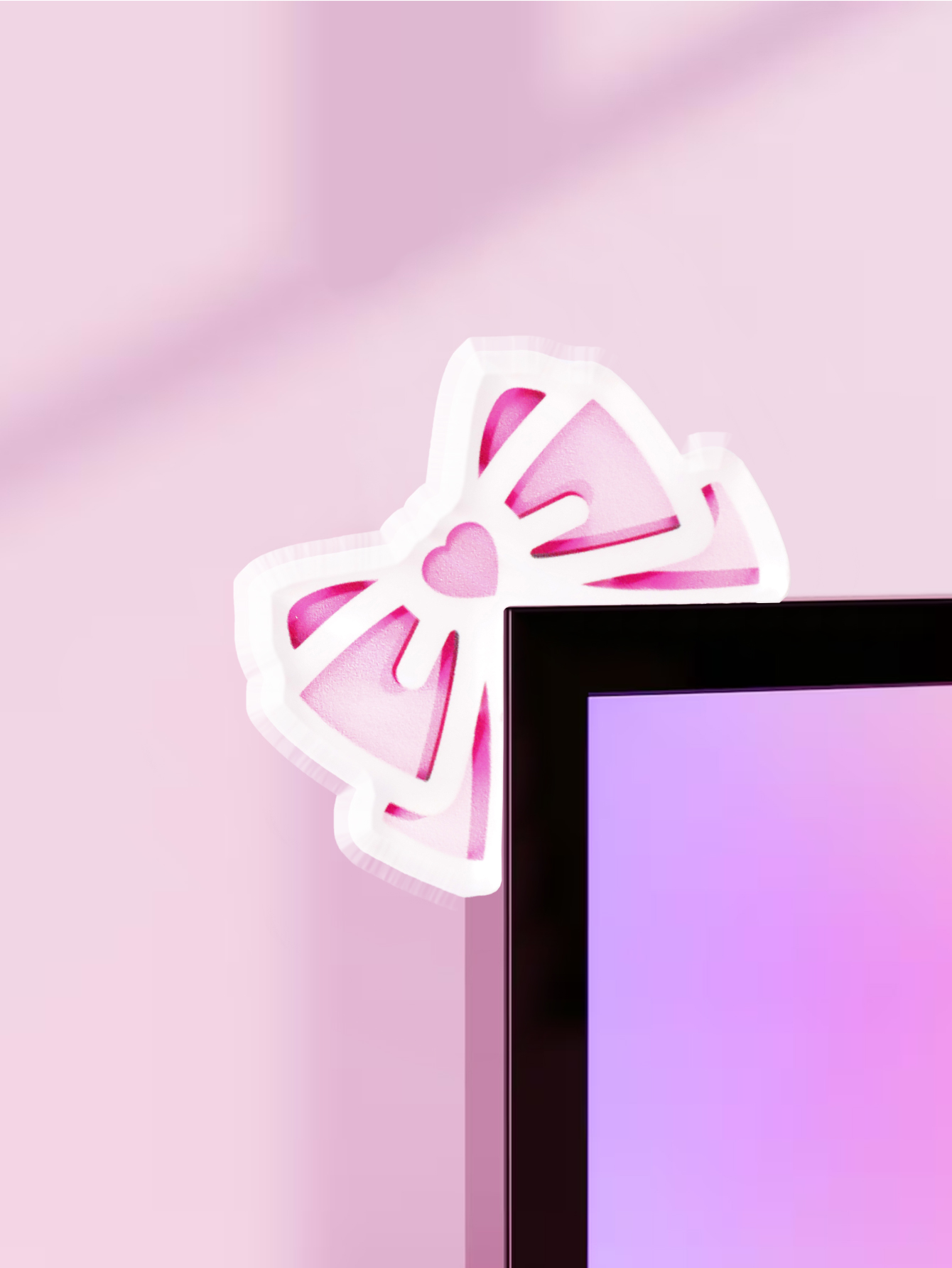 Tech Accessories For Desk - Decoración de Monitor de arco Kawaii,