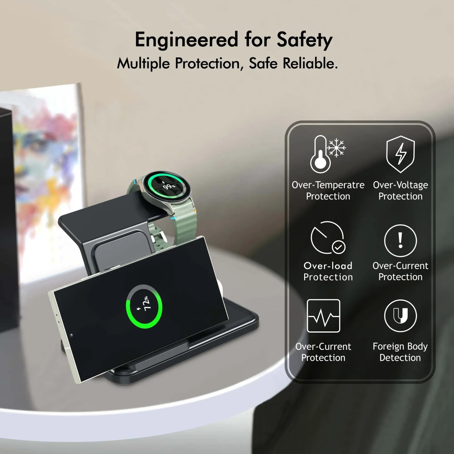Estación de carga inalámbrica  - Wireless Charger 3 In 1 reseña y precio