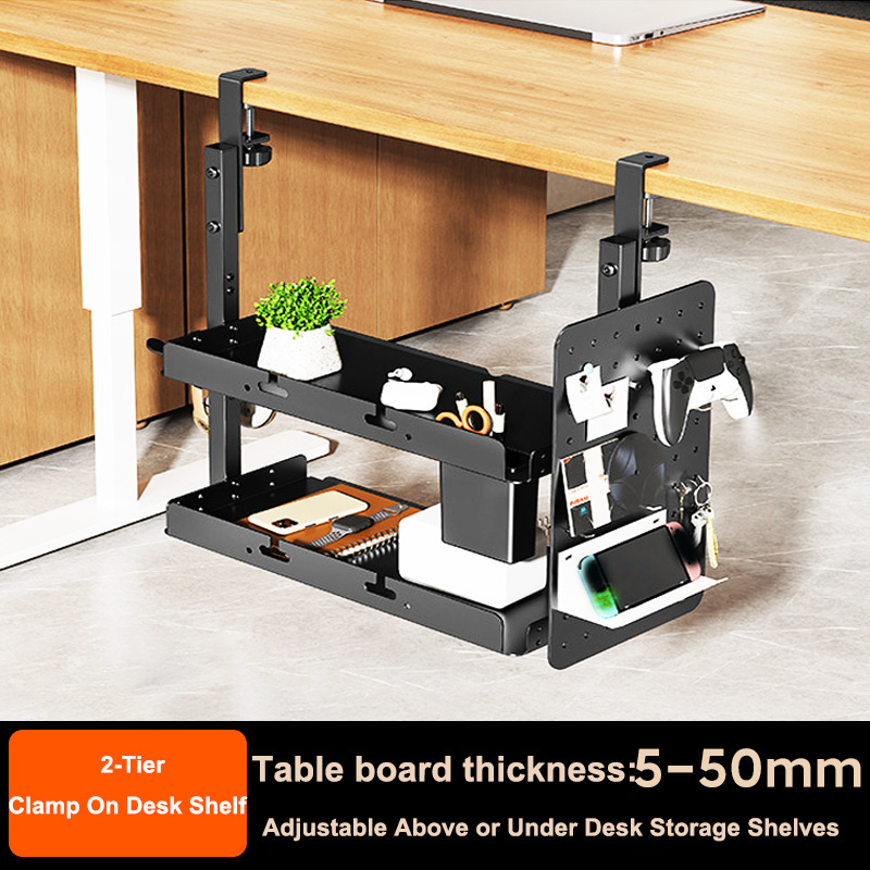Estante de 2 niveles de 14 pul - Tech Accessories For Desk reseña y precio
