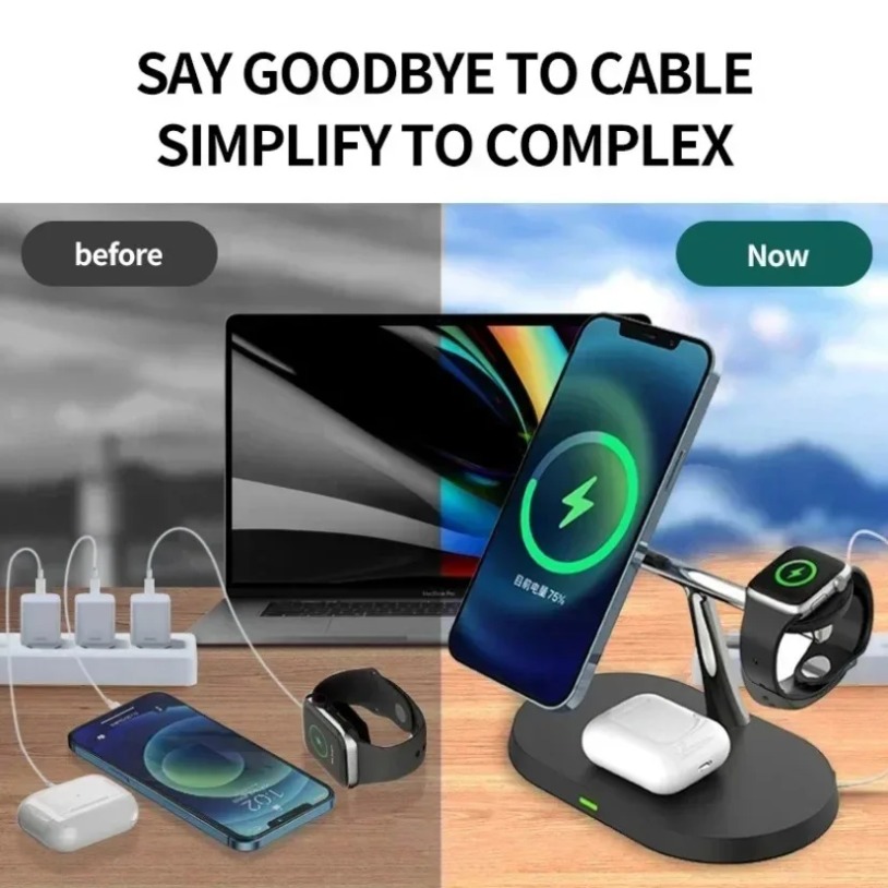 Base de Carga Inalámbrica Magn - Wireless Charger 3 In 1 reseña y precio