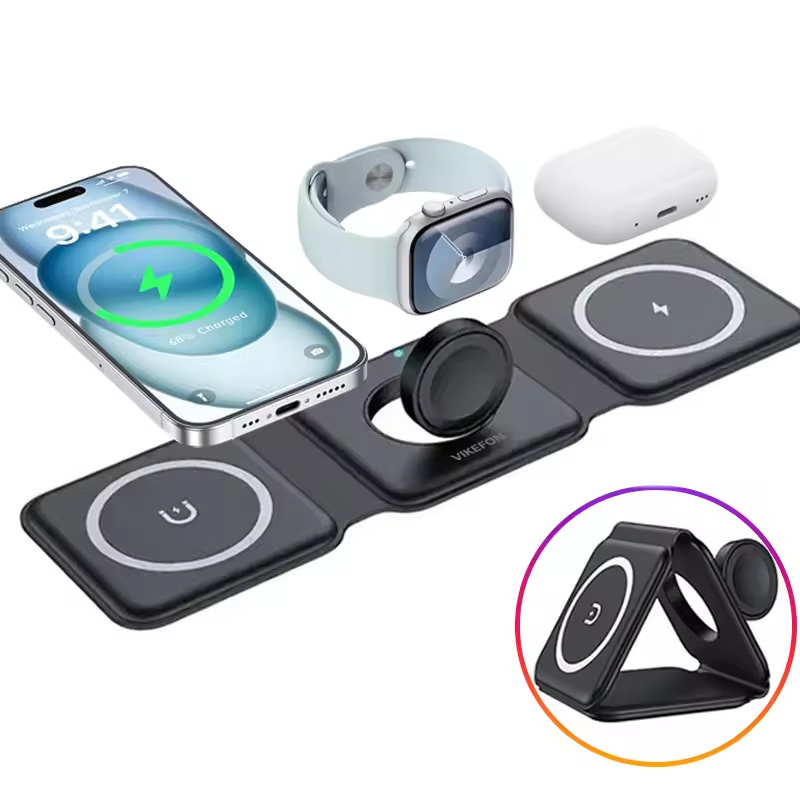 Cargador inalámbrico plegable  - Wireless Charger 3 In 1 reseña y precio