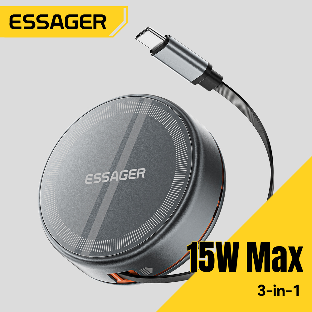 Essager 15W 3 en 1 cargador in - Wireless Charger 3 In 1 reseña y precio