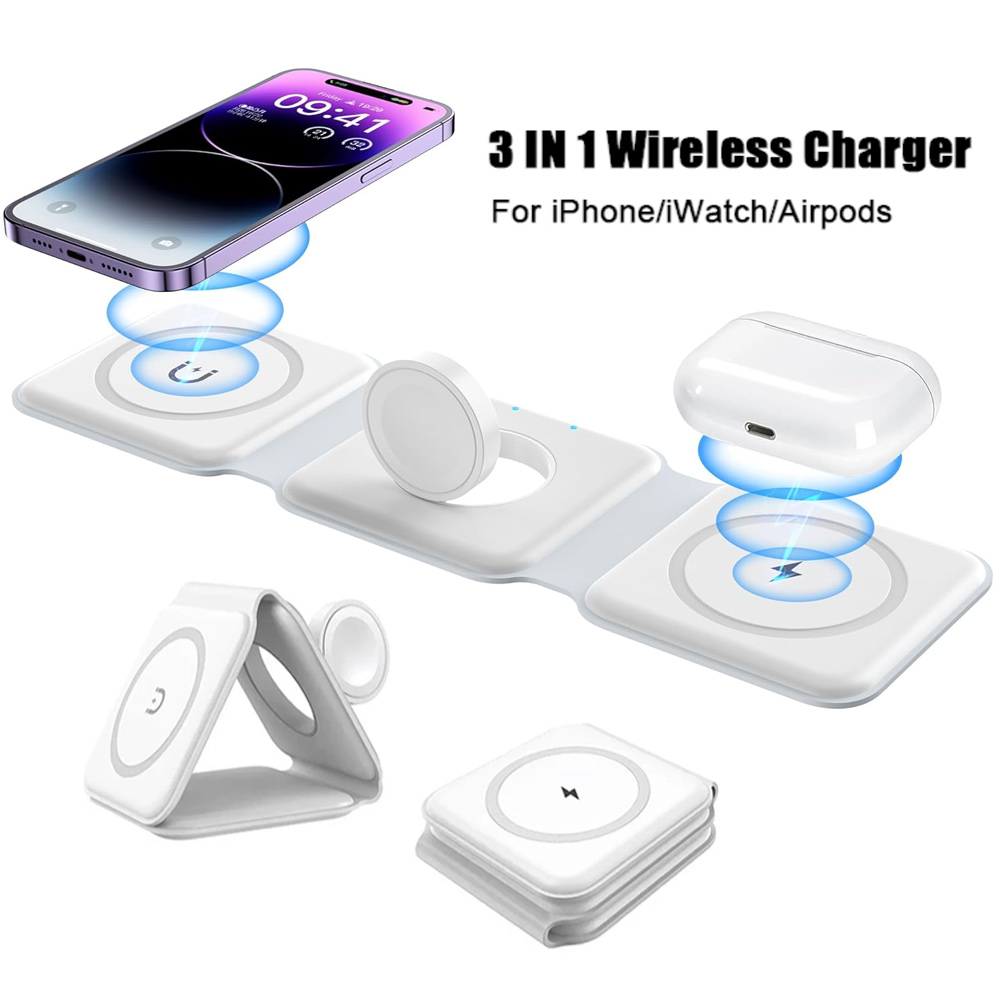 Estación de Carga Inalámbrica  - Wireless Charger 3 In 1 reseña y precio